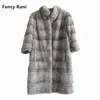 Véritable manteau de fourrure de vison naturel femmes hiver longue veste manches détachables vêtements réglables longueur personnalisée 211220
