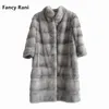 Real Natural Mink Fur Coat Women Winter Long Jacket Detachable Sleeve Adjustable Clothes Length Customized 211220