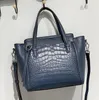 borsa nera moda calda in vera pelle da donna di qualità