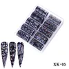 NAS006 10Pcs Nail Foils Holographic Transfer Water Decals Nail Art Stickers 4*100cm words sticker false nails tips decoration