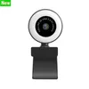 Caméra d'ordinateur 2K webcam auto Focus HD Remplissez la caméra Web Cam avec microphone LED pour YouTube Liv