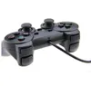 Controlador com fio duplo choque gamepad joystick for ps2 playstation 2 mode de vibração controladores de jogo joysticks aplicáveis ​​produtos host preto