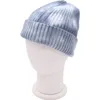 Зимняя Tie Dye вязаные шапки Теплый Beanie Для взрослых Коренастый Soft Stretch кабель Шерсть Cap Вязание шапочки Скупой Брим партии шляпы Поставки RRA3705