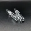 Quartz Rig Stick Nail Hookahs Accessories Mini Length 5.0inch OD 12mm Clear Nectar Collector Filter Tips Tester Quartz Dab Straw Tube Glass Bongs Water Pipes