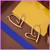 Women Fashion Gold Earrings Designers Jewelry Luxury Womens Earring Heart Letters Lady Ear Studs Classic High Quality For Party D221224F