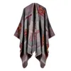 2020 donne poncho cashmere cappellini moda plaid grande sciarpa calda e spessa poncho invernali coperta in maglia scarpa manteau femme hiver