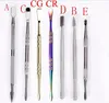 Regenboog Zilver Goud SS Wax Dab Tool Roken 7 soorten Rvs Dabber Gereedschap Voor Wassen Droge Kruid Vaporizer tabak Banger Nagels