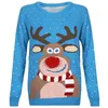 Suéteres para mujer Mujeres Christmas Sweater Suéter feo Ciervos Cálido Jersey suelto Hecha de manga larga Mangos de manga larga Jersey Blusa superior Blusa Abrigo de invierno