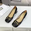 2022 Sandal Designer High Heel Women's Shoes Office One Single Leather Leath