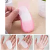 Draagbare schuimende boxed zeeppapier Mini Disposable Scented Slice Papier Zeep Outdoor Travel Cleaning Soap Paper