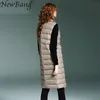 Chaleco largo para mujer de marca NewBang, chalecos ultraligeros para mujer, sin mangas, a prueba de viento, ligero, cálido, chaleco largo 201031
