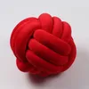 Baby Bed Crib Pillows bedclothes cuddle pillow Weaving Round shape knot pillow for children room decoration LJ201014