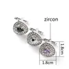 Black purple Formal Business Shirt zircon diamond cuff links wedding party cufflinks button fashion jewelry will and sandy