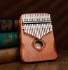 17 Tuşlar Kalimba Başparmak Piyano Yüksek Kalite Ahşap Maun Mbira Vücut Müzik Aletleri ile Öğrenme Kitap Kalimba Piyano