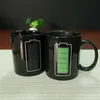 Batterie créative tasse magique énergie positive couleur changeante tasse en céramique décoloration café thé tasses de lait nouveauté cadeaux 201029