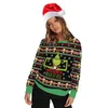 Men039s Ponts Unisexe Christmas Costume Cartoon Animation 3D Digital Fashion Longsleeved Shirt Hooded Ugly Sweater384699735420