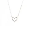 Fashion Clear Crystal Hollow Out Heart Necklace for Women243R