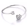 Charm Armband 2022 Est Snap Armband Fit 12mm Button Jewelry Real Rostly Steel Cuff Crystal Unisex DIY Gifts Fawn22