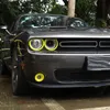 Gul bilfront dimljus / strålkastare ringskydd för Dodge Challenger 15+ Interiördillbehör