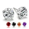 Fashion Women Birthday stone earrings Sterling Silver crystal cubic zirconia stud earrings fashion jewelry will and sandy gift