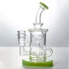 5mm d'épaisseur Heady Glass Bongs Dab Oil Rigs Green Recycler Bong D'eau Avec Bol Pomme De Douche Perc Klein 6 Pouces Fumer Pipes Torus Pipes À Eau