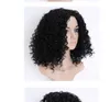 Ombre syntetyczne afro krótkie perwersyjne kręcone koronki przednie peruki z czarnym włosiem odporne na ciepło peruki światłowodowe dla czarnych kobiet N18
