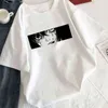 Tearful Girl T-Shirt Ästhetischer koreanischer Stil Weißes weibliches T-Shirt Grafik Harajuku T-Shirt Schwarz Manga Anime T-Shirt Damen Kleidung G220228
