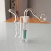 Mini kleine Glas Shisha Ölbrenner Rauch Shisha Diposable Glaspfeifen Aschefänger Bong Percolater Bubbler Tabakschale Rauchpfeifenzubehör Greenlake-Farben