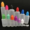 5ml PE Empty Needle Oil Bottle juice liquid Plastic Dropper Bottles LDPE With Childproof Cap