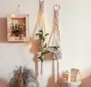 Tuin Plant Hanger Handgemaakte Macrame Opknoping Mand Planter Bloempot Houder Jute Touw Wall Art Decor