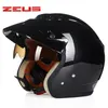 ZEUS 381c Retro half gezicht motorhelm scooter capacete open vintage gezicht 3 4 helm Elektrische locomotief motor252m