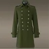 Manteau de l'armée allemande de la Seconde Guerre mondiale, manteau général, manteaux de laine d'hiver, double boutonnage, laine d'hiver, couleur unie noire, LJ201106
