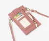 50 sztuk Portfel Kobiety PU Cienki Uchwyt Karta Kredytowego Portfel Mix Color Hasp Cross Body Bag