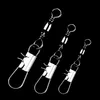 Swivels de aço inoxidável Conector de pesca Terminal Fish Terminal Roldição Girando com Snap Fishhook Acessórios para Tackle Acessórios5884023