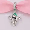 Andy Jewel „Autentyczne 925 Srebrne koraliki DSN X Pandora Gus Mouse Dangle Charms Fits European Pandora w stylu pandora Bracelet Bracelets Naszyjnik