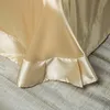 Upgraded 100% Satin Silk Bedding Set Luxury Quilt Duvet Cover and Pillowcase Bed Sheet Set Single Double Bedclothe Silky Bed Set 201120