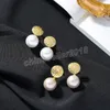 S925 aiguille femmes bijoux simulé perle balancent boucle d'oreille conception populaire élégant Champagne blanc perle boucles d'oreilles pour les femmes