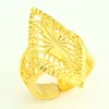 Cluster Ringe Free Box 24k Gold Farbe Ring für Frauen Partei Schmuck Äthiopier / Afrikanische Mode Mädchen Geschenke