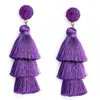 Line Tassel Layered Earrings Stud Statement Big Dangle Drop Ear Rings for Women Fashion Jewelry Gift Will and Sandy