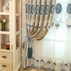 Europa maßgeschneiderter Luxus-Stickerei-Verdunklungsvorhang für Wohnzimmer, klassische Handwerkskunst, hochwertige Vorhänge für Schlafzimmer LJ201224