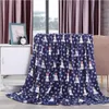 Christmas Elk Blanket Flannel Throw Blankets For Beds Double Layer Winter Comfort Cotton Coral Fleece Blanket Dropshipping 201112