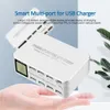 8-Port 100W Cell Phones Charger 1 PD 48W Type-C Fast Charging+3 QC3.0 +4 Ports USB 2.4A Charging Station