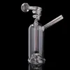 5,5 polegadas Altura LED Cor Alterar Artesanato Handcraft Fumar Tubulação De Vidro Aluguel de Petróleo Iluminados Bongo HónicoQuanco Tabaco Cinza Bacia Portátil Shisha Percolater Bubbler Tubos de Água