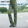 Pantaloni di autunno di marca FreeArmy per le donne Pantaloni dell'esercito Pantaloni della tuta militare Tasche Pantaloni cargo Pantaloni dritti Abbigliamento donna 201031