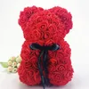Rose Teddy Bear Valentino Giorno Regalo 25 cm Flower Bear Regalo di Natale artificiale per le donne Regalo di San Valentino Ship Sea RRA4515