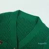 Lente zomer merk dezelfde stijl truien groen cardigan hoge kwaliteit v-hals lange mouw trui vrouwen kleding ming