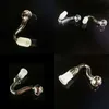 Bending Glass Smoking Pipes 14mm 19mm Oil Burner Pipe Thick Pyrex Clear Cigarette Accessories Creative Popular 2 6hp G2