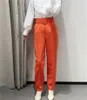 Kobiety Candy Color Spodnie Purple Orange Beige Color Chic Busines