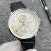 2021 スポーツ腕時計メンズ腕時計ラバーストラップクロノグラフ orologio di lusso ブルーフェイス Luxusuhr クォーツ日本ムーブメント時計