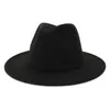 Lüks- 2020 Sonbahar ve Kış Düz Renkleri Kötü Şapka Seyahat Kapağı Fedoras Caz Şapkası Panama Şapkaları Kadınlar ve Kız İçin 25223o